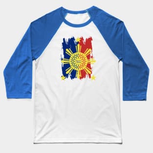 Philippine Flag / 3 Stars & Sun / Baybayin - DA / RA Baseball T-Shirt